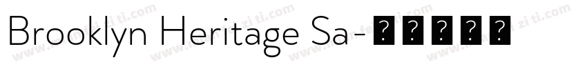 Brooklyn Heritage Sa字体转换